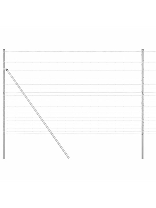Karjamaa-aed hõbedane 50 x 1.5 m tsingitud teras