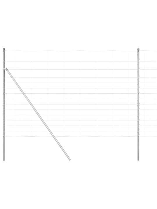 Karjamaa-aed hõbedane 50 x 1.6 m tsingitud teras