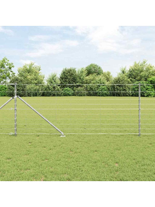 Karjamaa-aed hõbedane 25 x 1 m tsingitud teras