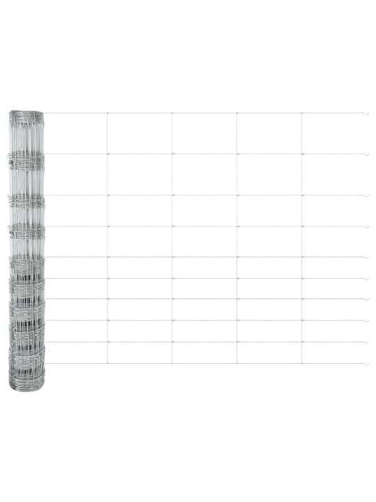 Karjamaa-aed hõbedane 25 x 1.2 m tsingitud teras