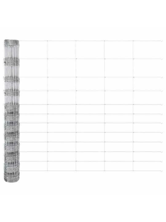 Karjamaa-aed hõbedane 25 x 1.4 m tsingitud teras