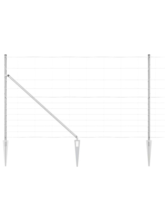 Karjamaa-aed hõbedane 25 x 1.4 m tsingitud teras