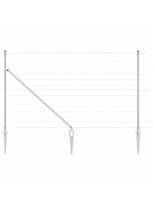 Karjamaa-aed hõbedane 25 x 1.4 m tsingitud teras