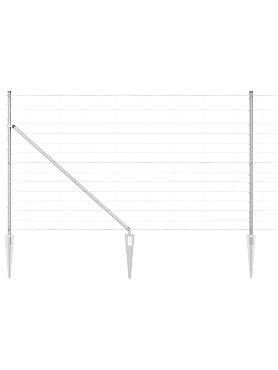 Karjamaa-aed hõbedane 25 x 1.4 m tsingitud teras