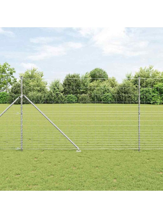 Karjamaa-aed hõbedane 25 x 1.5 m tsingitud teras