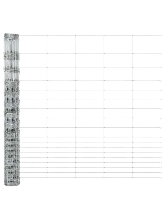 Karjamaa-aed hõbedane 25 x 1.5 m tsingitud teras