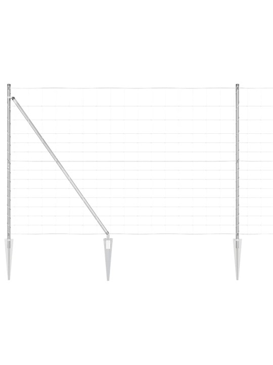 Karjamaa-aed hõbedane 25 x 1.6 m tsingitud teras