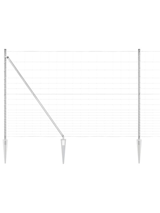 Karjamaa-aed hõbedane 25 x 1.6 m tsingitud teras