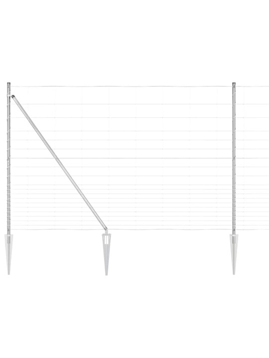 Karjamaa-aed hõbedane 25 x 1.6 m tsingitud teras