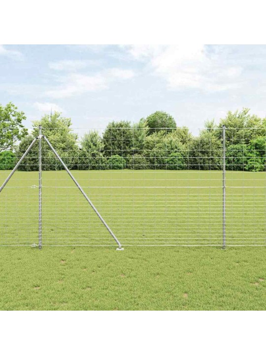 Karjamaa-aed hõbedane 25 x 1.6 m tsingitud teras