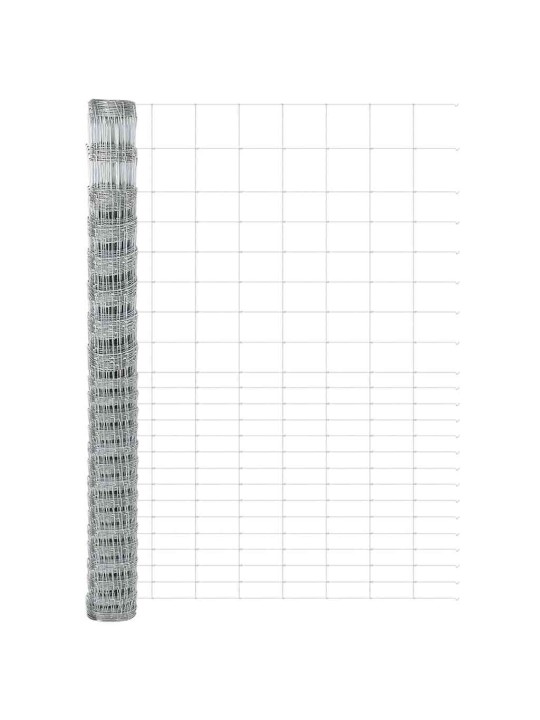 Karjamaa-aed hõbedane 25 x 1.6 m tsingitud teras