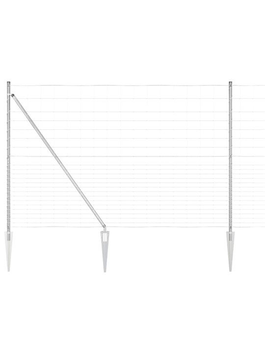 Karjamaa-aed hõbedane 25 x 1.6 m tsingitud teras