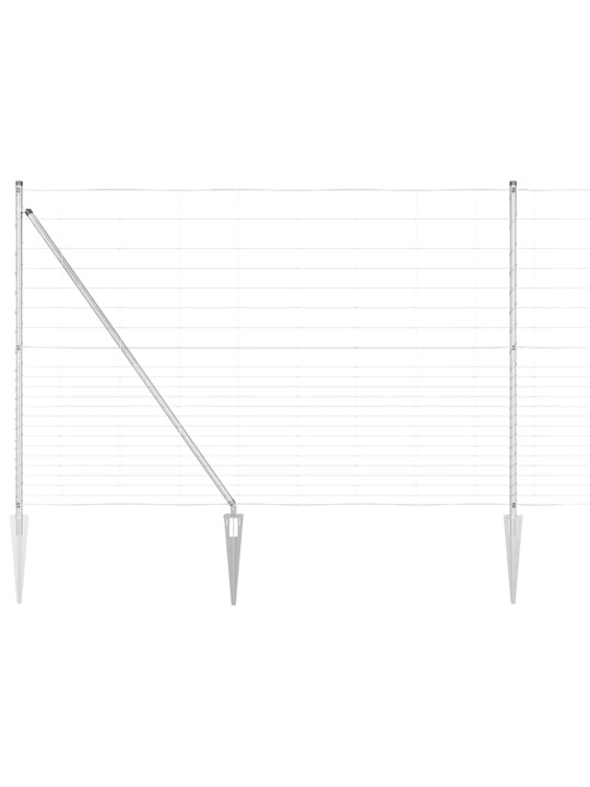 Karjamaa-aed hõbedane 25 x 1.6 m tsingitud teras
