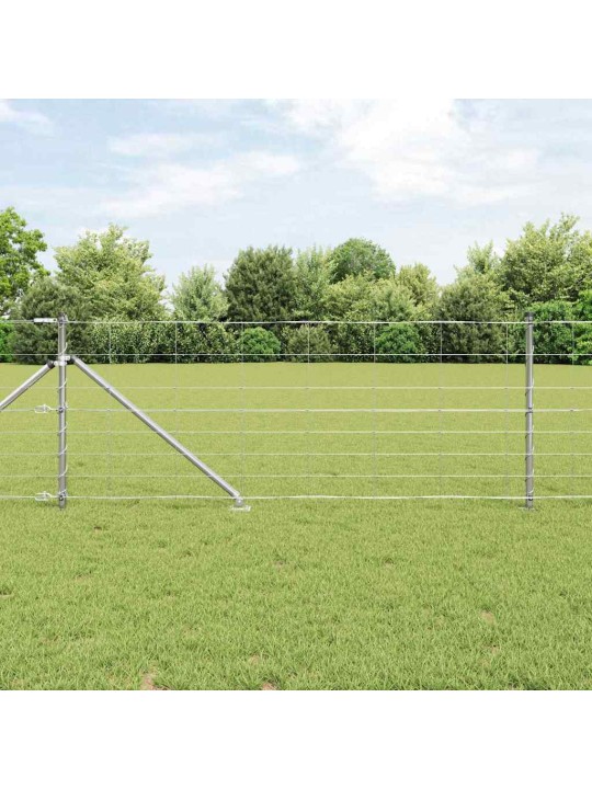 Karjamaa-aed hõbedane 50 x 0.8 m tsingitud teras
