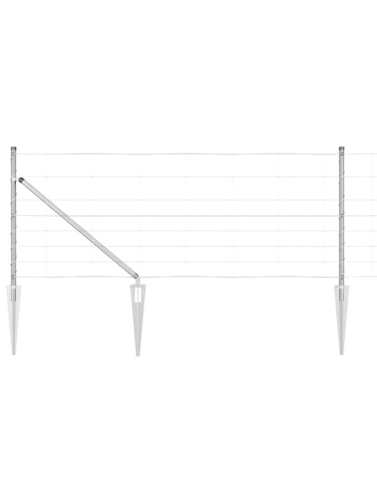 Karjamaa-aed hõbedane 50 x 0.8 m tsingitud teras
