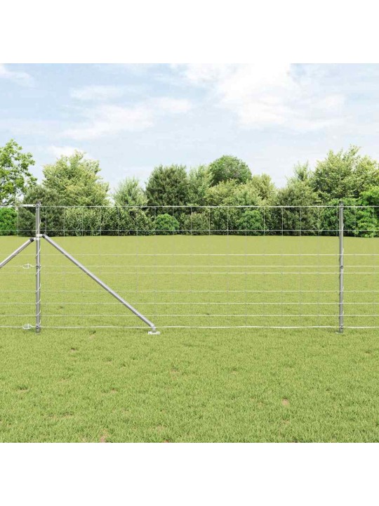 Karjamaa-aed hõbedane 50 x 1 m tsingitud teras