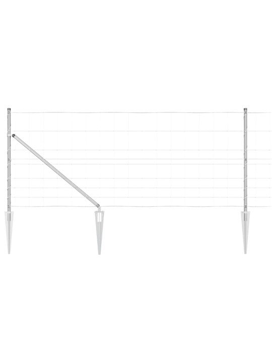 Karjamaa-aed hõbedane 50 x 1 m tsingitud teras