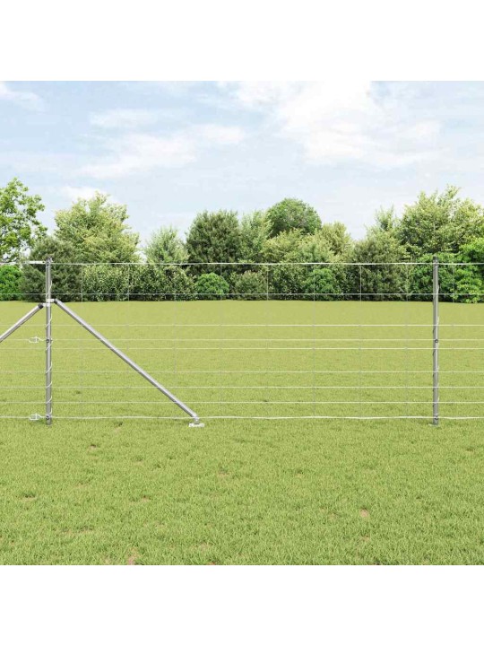 Karjamaa-aed hõbedane 50 x 1 m tsingitud teras