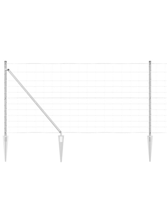 Karjamaa-aed hõbedane 50 x 1.2 m tsingitud teras
