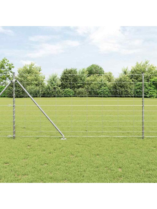 Karjamaa-aed hõbedane 50 x 1.2 m tsingitud teras