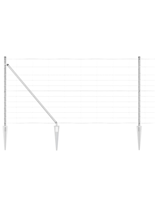 Karjamaa-aed hõbedane 50 x 1.2 m tsingitud teras