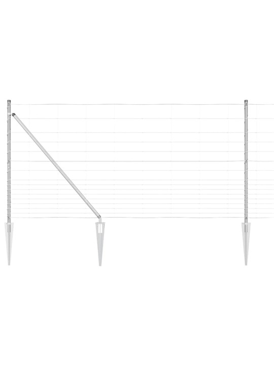 Karjamaa-aed hõbedane 50 x 1.2 m tsingitud teras