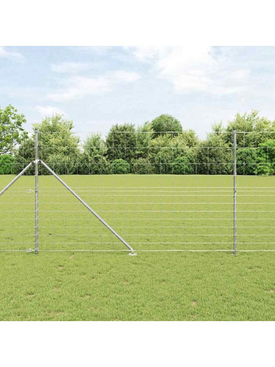 Karjamaa-aed hõbedane 50 x 1.5 m tsingitud teras