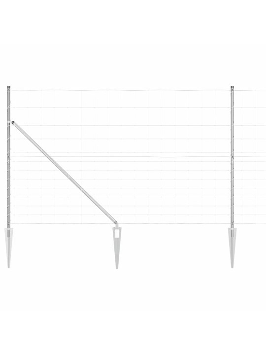 Karjamaa-aed hõbedane 50 x 1.5 m tsingitud teras