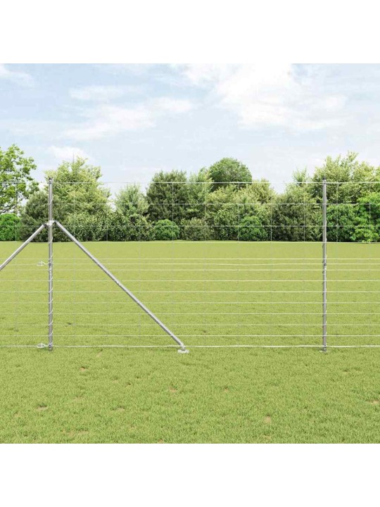 Karjamaa-aed hõbedane 50 x 1.5 m tsingitud teras