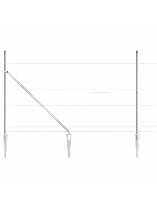 Karjamaa-aed hõbedane 50 x 1.5 m tsingitud teras