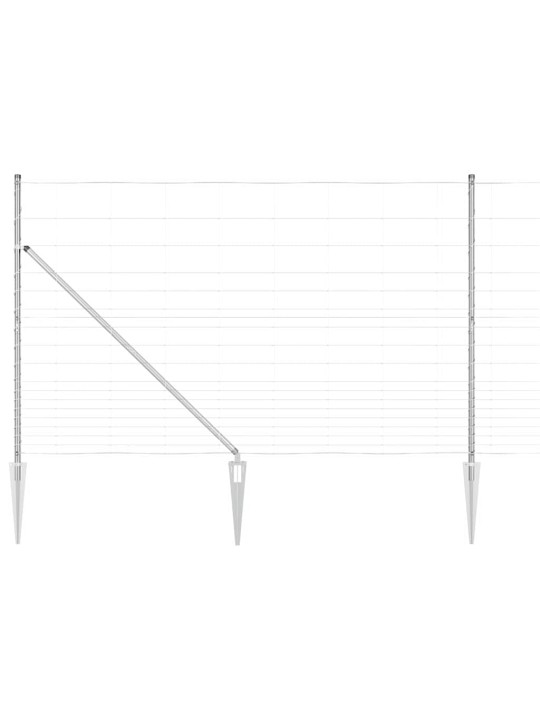 Karjamaa-aed hõbedane 50 x 1.5 m tsingitud teras