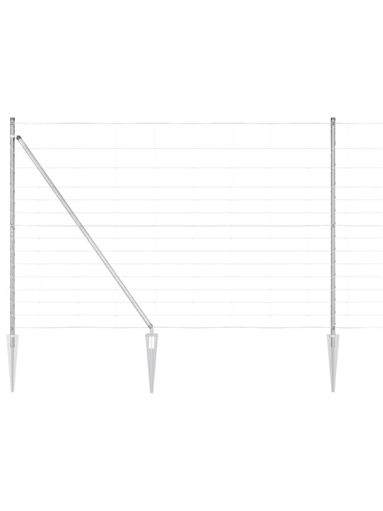 Karjamaa-aed hõbedane 50 x 1.6 m tsingitud teras