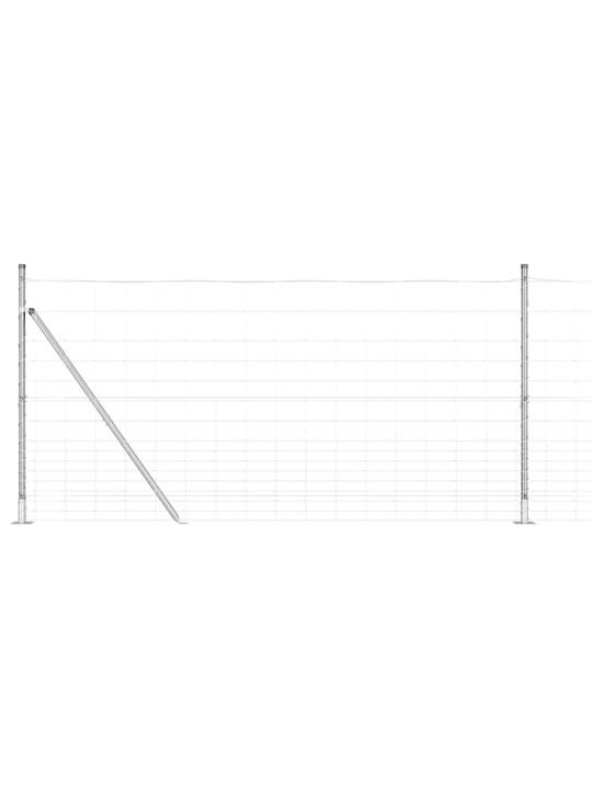 Karjamaa-aed hõbedane 25 x 1.2 m tsingitud teras