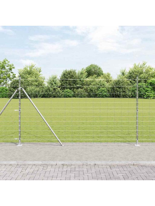 Karjamaa-aed hõbedane 25 x 1.4 m tsingitud teras