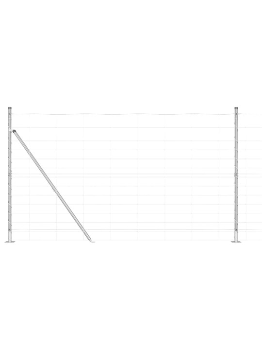 Karjamaa-aed hõbedane 25 x 1.4 m tsingitud teras