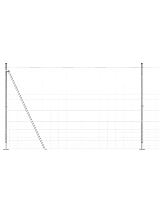 Karjamaa-aed hõbedane 25 x 1.5 m tsingitud teras