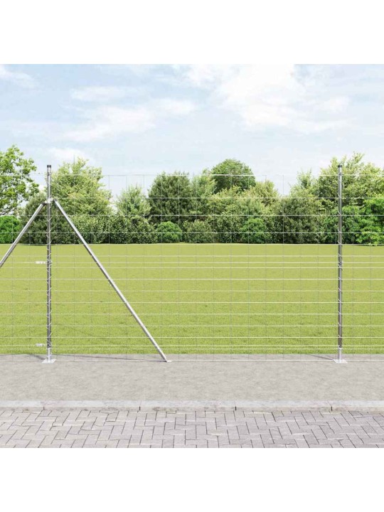 Karjamaa-aed hõbedane 25 x 1.6 m tsingitud teras