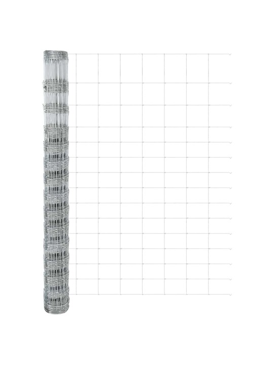 Karjamaa-aed hõbedane 25 x 1.6 m tsingitud teras