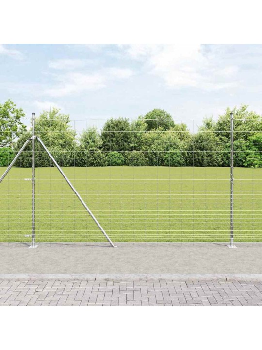 Karjamaa-aed hõbedane 25 x 1.6 m tsingitud teras