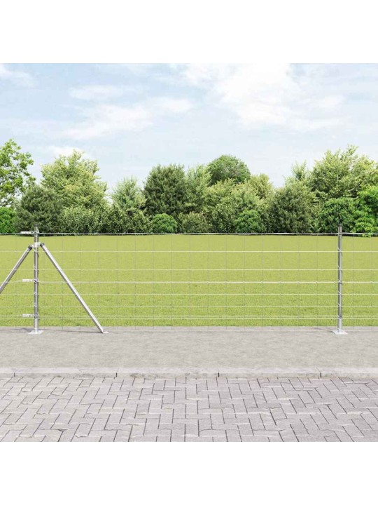 Karjamaa-aed hõbedane 50 x 0.8 m tsingitud teras