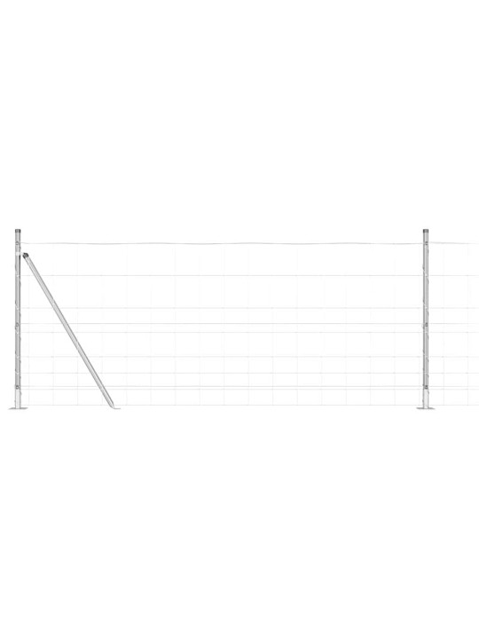 Karjamaa-aed hõbedane 50 x 1 m tsingitud teras