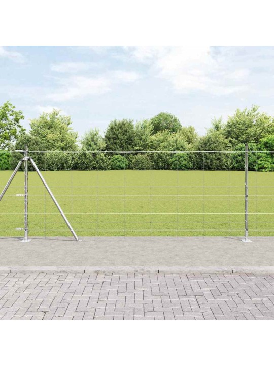 Karjamaa-aed hõbedane 50 x 1 m tsingitud teras