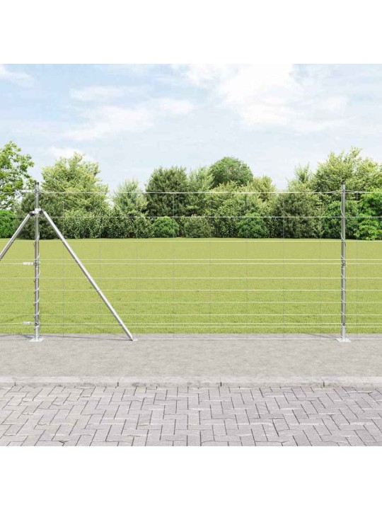 Karjamaa-aed hõbedane 50 x 1.2 m tsingitud teras