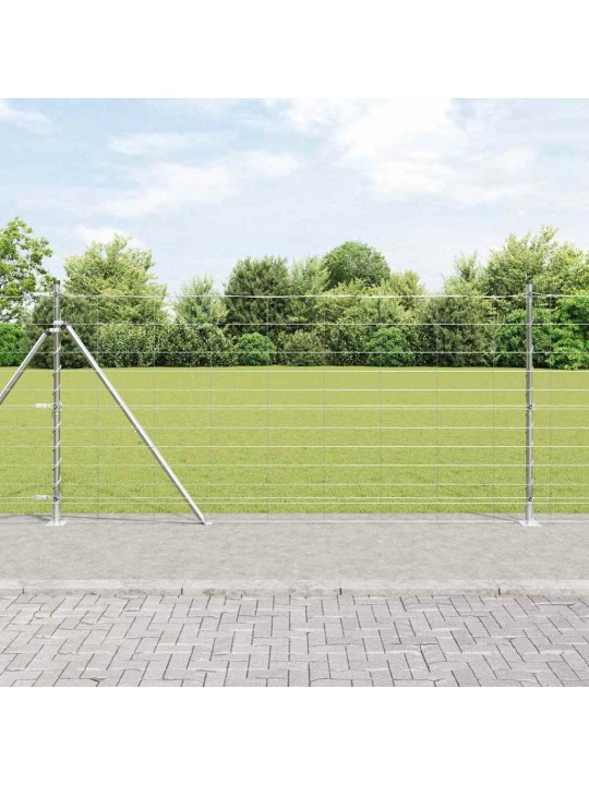Karjamaa-aed hõbedane 50 x 1.2 m tsingitud teras