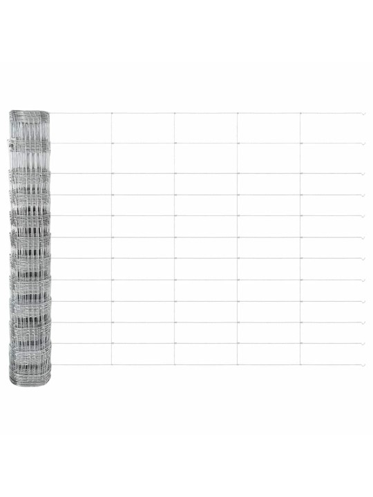 Karjamaa-aed hõbedane 50 x 1.2 m tsingitud teras