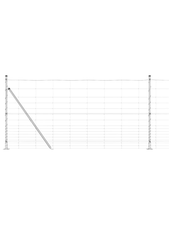 Karjamaa-aed hõbedane 50 x 1.2 m tsingitud teras