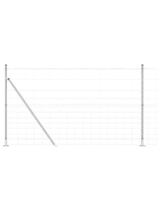 Karjamaa-aed hõbedane 50 x 1.4 m tsingitud teras