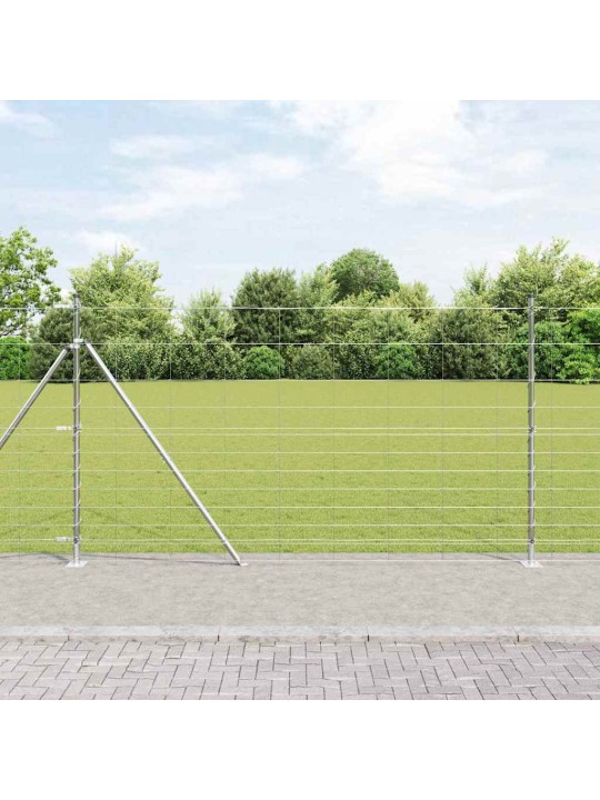 Karjamaa-aed hõbedane 50 x 1.4 m tsingitud teras
