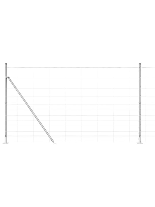 Karjamaa-aed hõbedane 50 x 1.4 m tsingitud teras