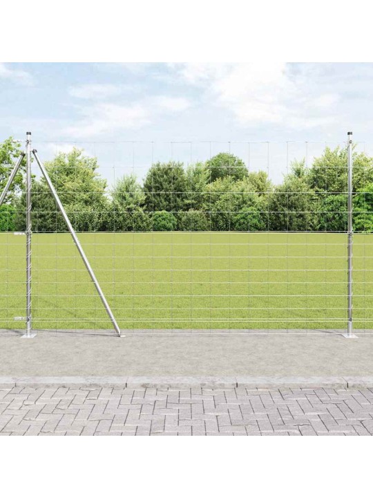 Karjamaa-aed hõbedane 50 x 1.5 m tsingitud teras